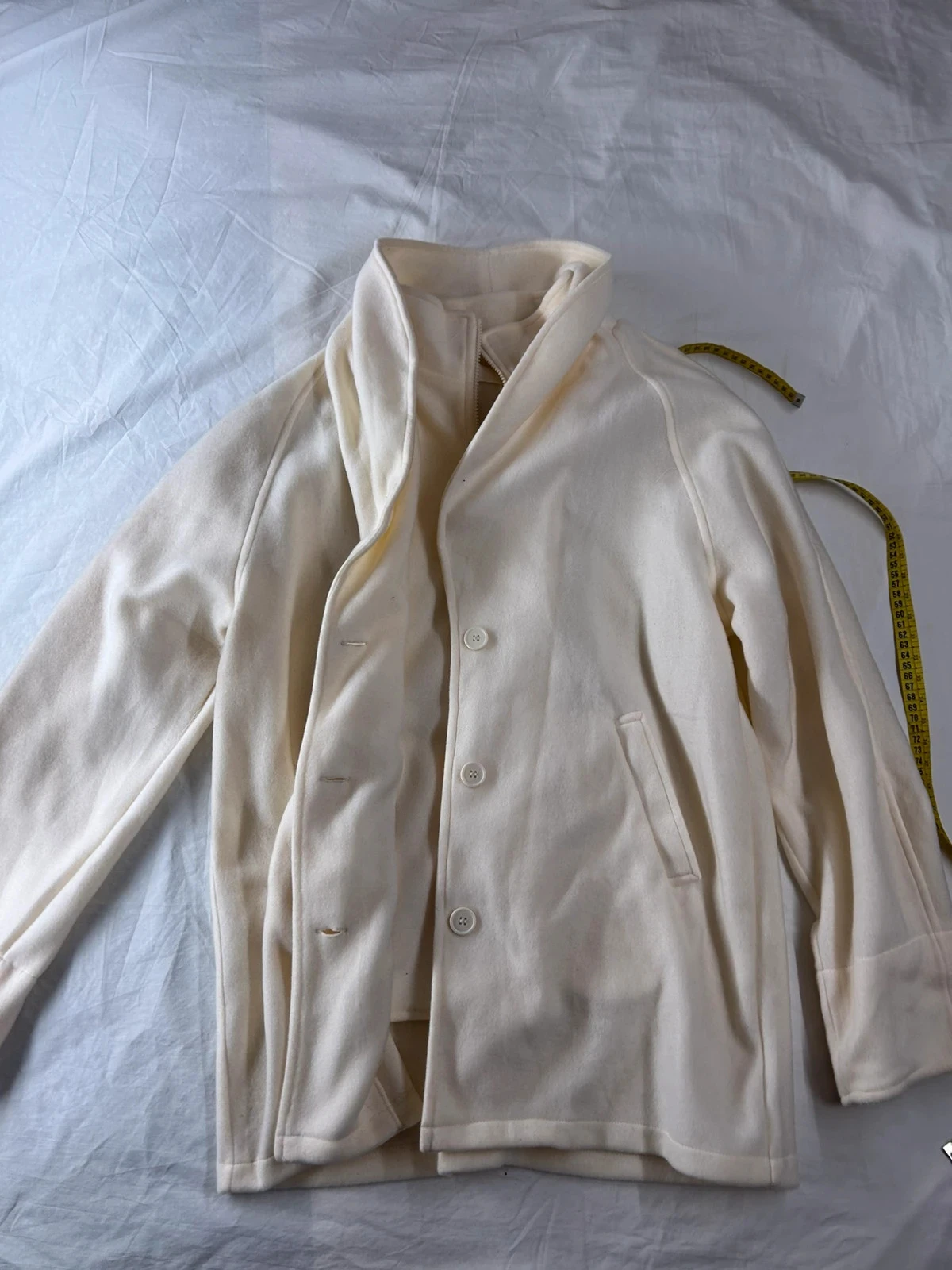 Manteau par-dessus blanc crème claire neuville vintage